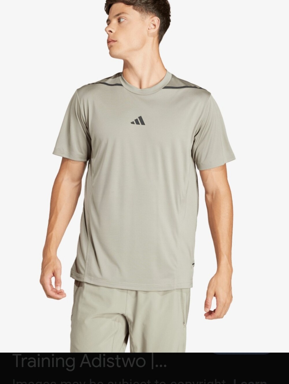 Adidas athletic top  large gray green short sleeve Stretchy athletic